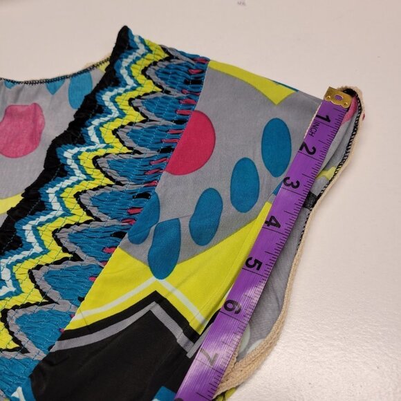 SUMMER Blue Maxi Cover up Abstract Print Cap Sleeve Casual Comfy Long Dress - Picture 8 of 12